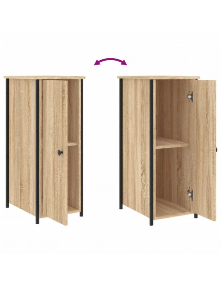 Comodino Rovere Sonoma 32x42x80 cm in Legno Multistrato