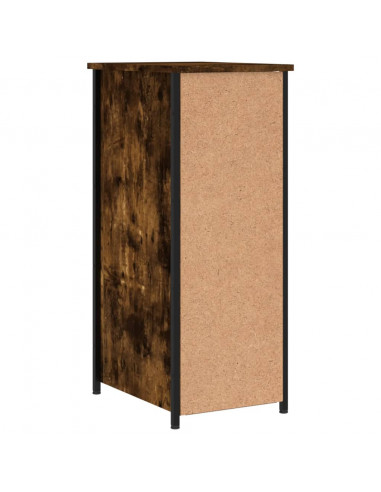 Comodino Rovere Fumo 32x42x80 cm in Legno Multistrato