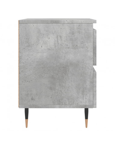 Comodini 2pz Grigio Cemento 40x35x50 cm in Legno Multistrato
