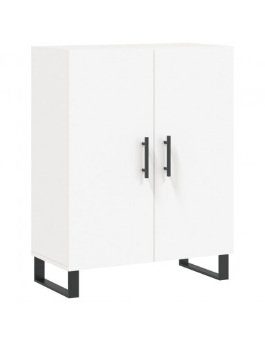 Credenza Bianca 69,5x34x180 cm in Legno Multistrato