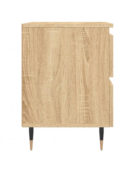 Comodini 2pz Rovere Sonoma 40x35x50 cm in Legno Multistrato