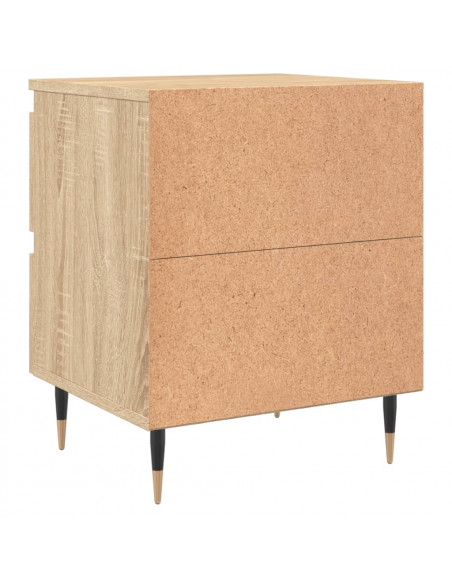 Comodini 2pz Rovere Sonoma 40x35x50 cm in Legno Multistrato