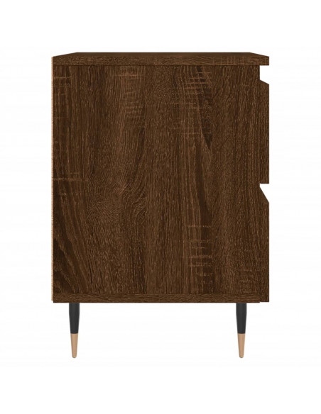 Comodini 2pz Rovere Marrone 40x35x50 cm in Legno Multistrato