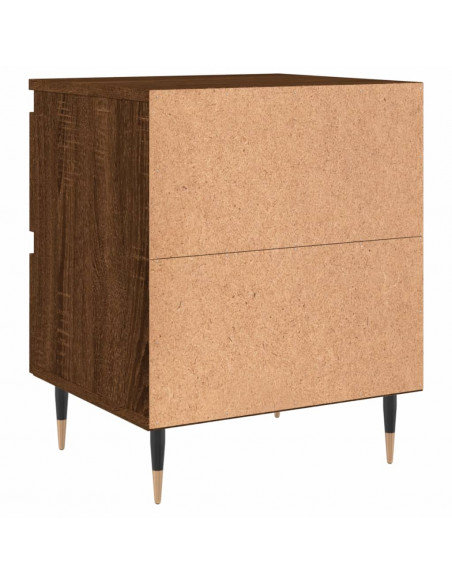 Comodini 2pz Rovere Marrone 40x35x50 cm in Legno Multistrato
