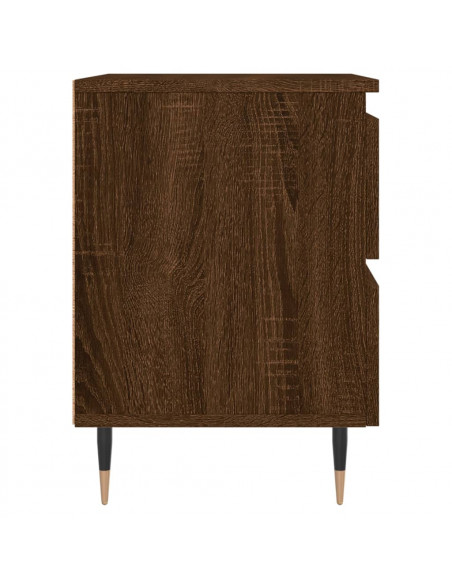 Comodino Rovere Marrone 40x35x50 cm in Legno Multistrato