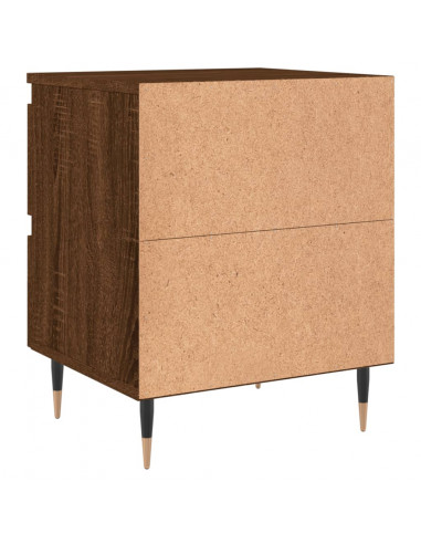 Comodino Rovere Marrone 40x35x50 cm in Legno Multistrato