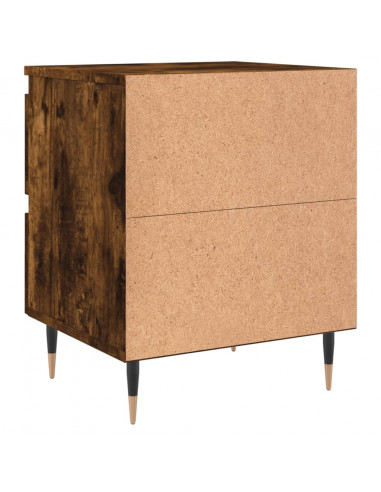 Comodino Rovere Fumo 40x35x50 cm in Legno Multistrato