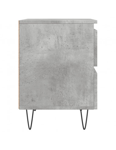 Comodini 2pz Grigio Cemento 40x35x50 cm in Legno Multistrato