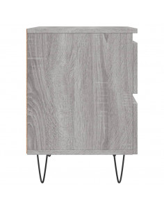 Comodino Grigio Sonoma 40x35x50 cm in Legno Multistrato 2