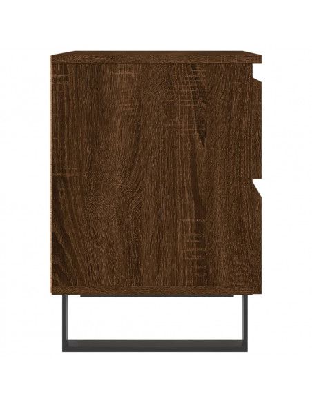 Comodini 2pz Rovere Marrone 40x35x50 cm in Legno Multistrato