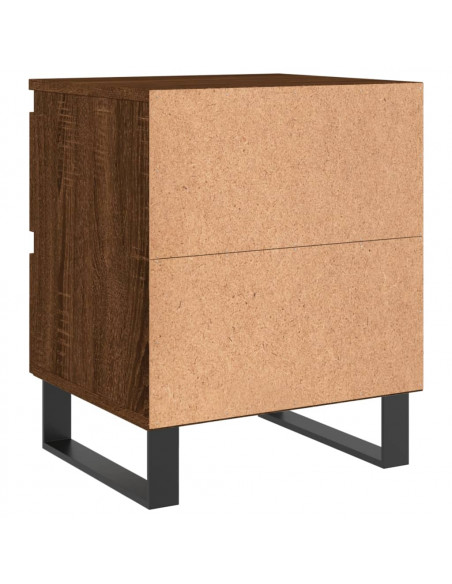 Comodini 2pz Rovere Marrone 40x35x50 cm in Legno Multistrato