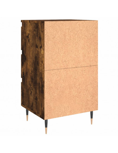 Comodino Rovere Fumo 40x35x69 cm in Legno Multistrato