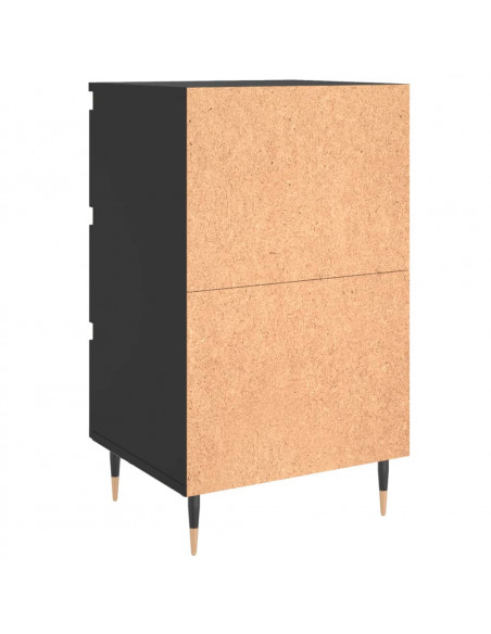 Comodini 2 pz Neri 40x35x69 cm in Legno Multistrato