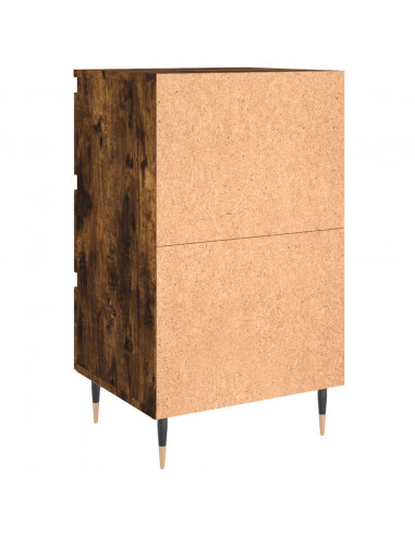 Comodini 2 pz Rovere Fumo 40x35x69 cm in Legno Multistrato