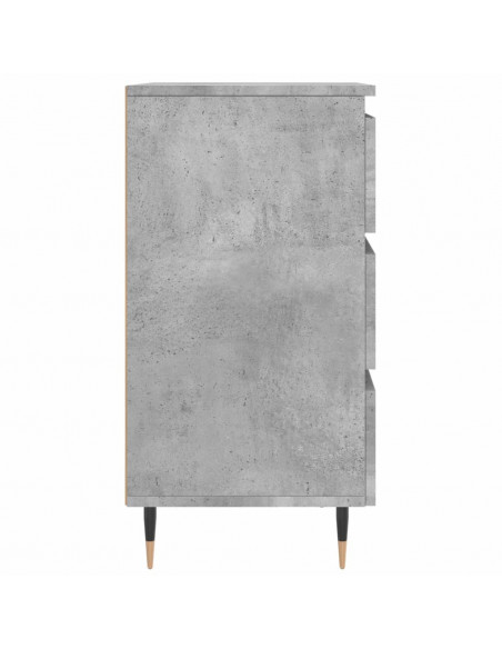 Comodini 2 pz Grigio Cemento 40x35x69 cm in Legno Multistrato