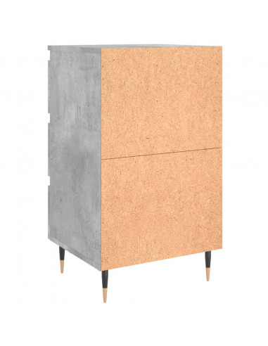 Comodini 2 pz Grigio Cemento 40x35x69 cm in Legno Multistrato