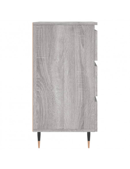 Comodini 2pz Grigio Sonoma 40x35x69 cm in Legno Multistrato