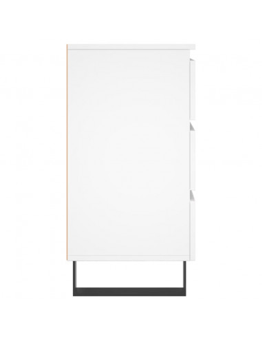 Comodini 2 pz Bianchi 40x35x69 cm in Legno Multistrato