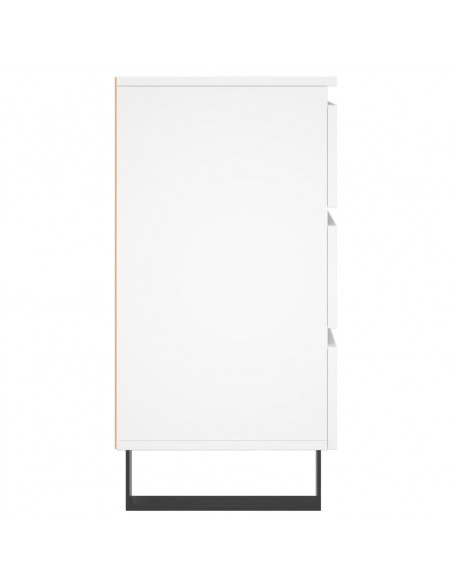 Comodini 2 pz Bianchi 40x35x69 cm in Legno Multistrato