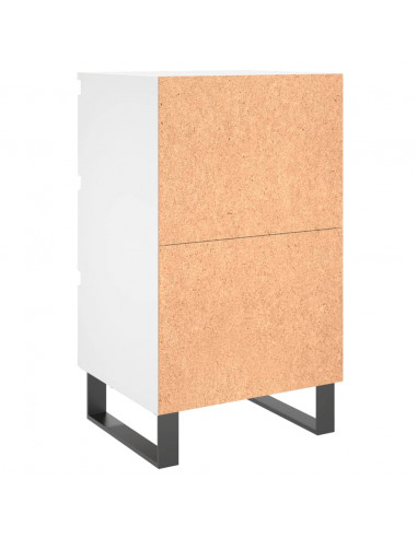 Comodini 2 pz Bianchi 40x35x69 cm in Legno Multistrato