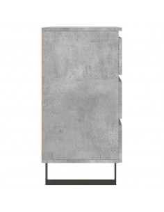 Comodini 2 pz Grigio Cemento 40x35x69 cm in Legno Multistrato 2