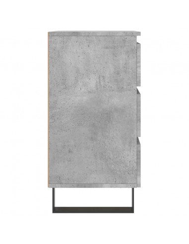 Comodini 2 pz Grigio Cemento 40x35x69 cm in Legno Multistrato