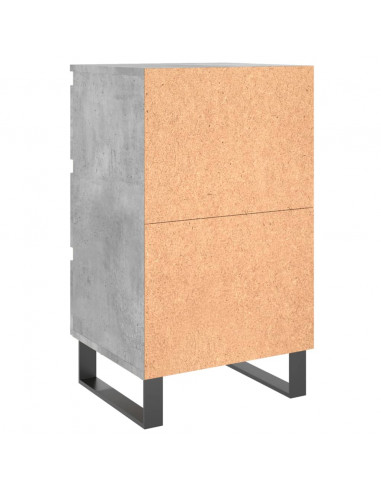 Comodini 2 pz Grigio Cemento 40x35x69 cm in Legno Multistrato