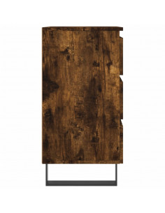 Comodini 2 pz Rovere Fumo 40x35x69 cm in Legno Multistrato 2