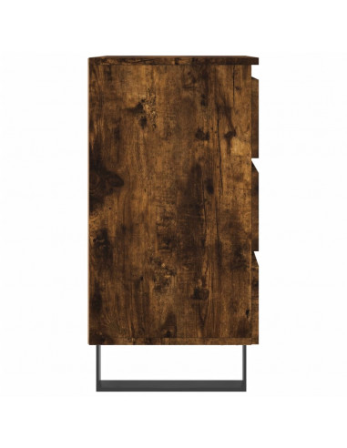 Comodini 2 pz Rovere Fumo 40x35x69 cm in Legno Multistrato