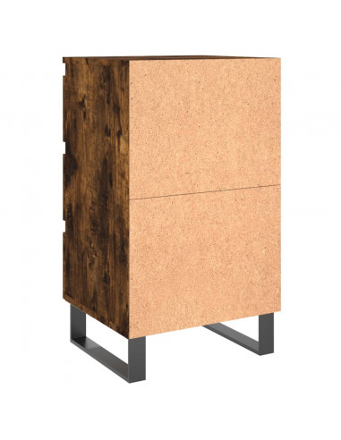 Comodini 2 pz Rovere Fumo 40x35x69 cm in Legno Multistrato