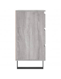 Comodini 2pz Grigio Sonoma 40x35x69 cm in Legno Multistrato 2