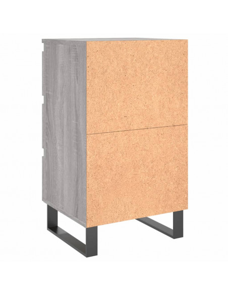Comodini 2pz Grigio Sonoma 40x35x69 cm in Legno Multistrato