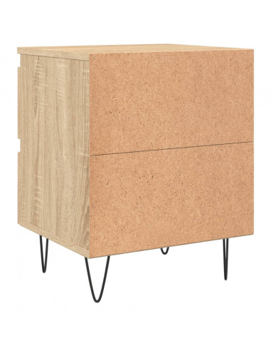 Comodino Rovere Sonoma 40x35x50 cm in Legno Multistrato