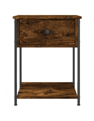 Comodini 2 pz Rovere Fumo 44x45x58 cm in Legno Multistrato