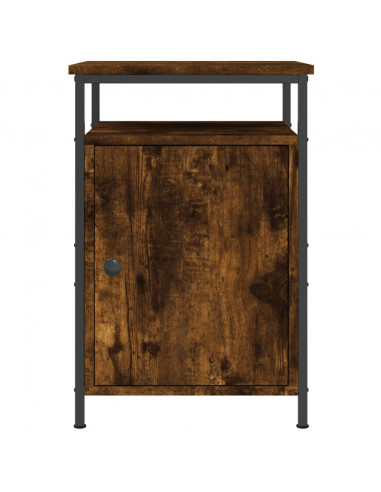 Comodini 2 pz Rovere Fumo 40x42x60 cm in Legno Multistrato