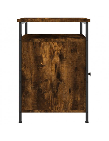 Comodini 2 pz Rovere Fumo 40x42x60 cm in Legno Multistrato