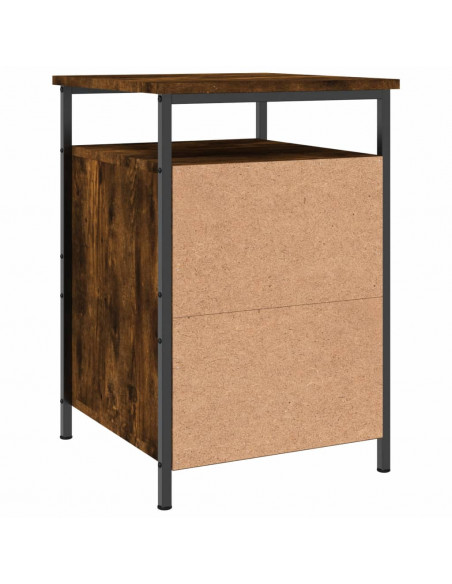 Comodini 2 pz Rovere Fumo 40x42x60 cm in Legno Multistrato
