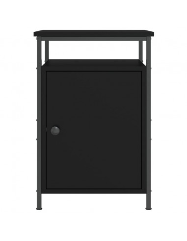 Comodini 2 pz Neri 40x42x60 cm in Legno Multistrato