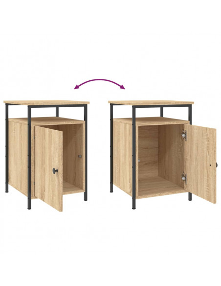 Comodini 2 pz Rovere Sonoma 40x42x60 cm in Legno Multistrato