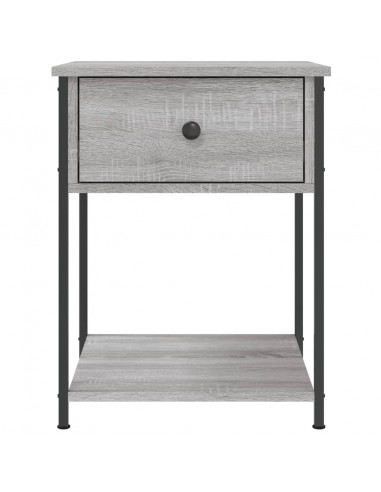 Comodini 2 pz Grigio Sonoma 44x45x58 cm in Legno Multistrato