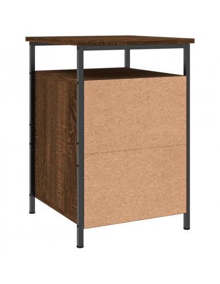 Comodini Rovere Marrone 2 pz 40x42x60 cm Legno Multistrato