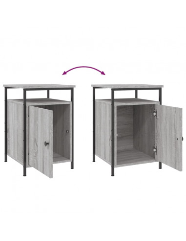 Comodini 2 pz Grigio Sonoma 40x42x60 cm in Legno Multistrato