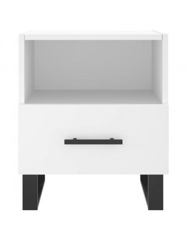 Comodini 2 pz Bianchi 40x35x47,5 cm in Legno Multistrato