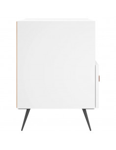 Comodini 2 pz Bianchi 40x35x47,5 cm in Legno Multistrato 2