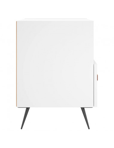 Comodini 2 pz Bianchi 40x35x47,5 cm in Legno Multistrato