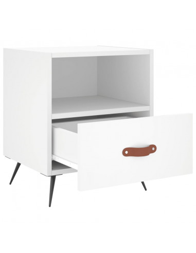 Comodini 2 pz Bianchi 40x35x47,5 cm in Legno Multistrato