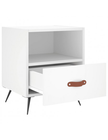 Comodini 2 pz Bianchi 40x35x47,5 cm in Legno Multistrato