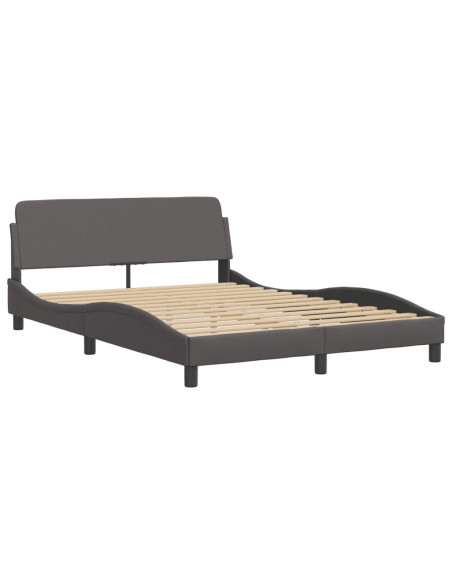 Letto con Materasso Grigio 120x200 cm in Similpelle