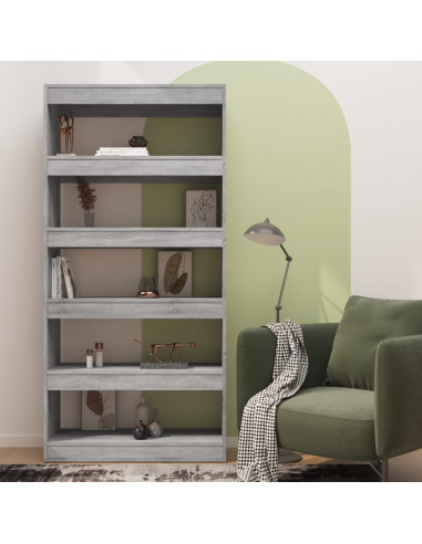 Libreria/Divisorio Grigio Sonoma 80x30x166 cm in Truciolato