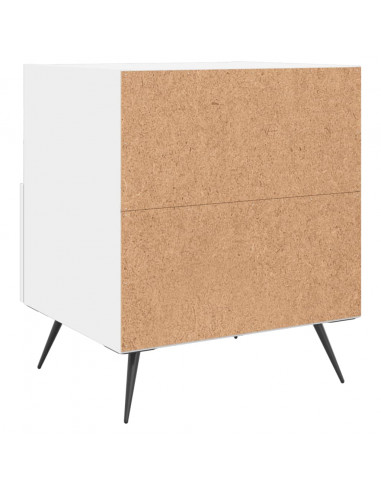 Comodini 2 pz Bianchi 40x35x47,5 cm in Legno Multistrato